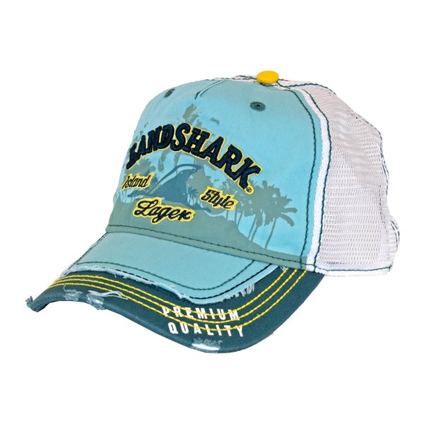 Margaritaville Landshark Heavy Stone Wash Mesh Trucker Hat