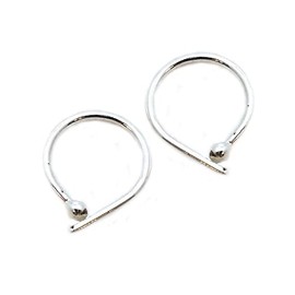 Sterling Silver hoop earrings. Tiny Silver hoops. Sterling sleeper hoops.