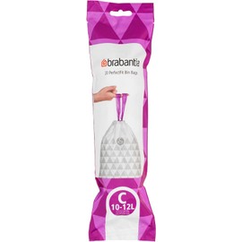 Brabantia Size C 'PerfectFit' Bin Liners 10-12 Litre 40 Bags 2 x Rolls of 20