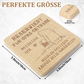 Grandpa Gift Funny Coaster Grandpa Gifts for Grandpa The Best Grandfather Gift Father's Day Gift for Grandpa