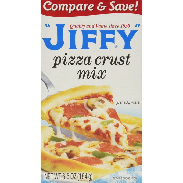 Jiffy Pizza Crust Mix, 6.5 Ounce (Pack of 6)