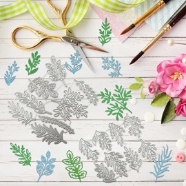16 pcs Die Cuts Stamps and Dies for Card Making, lyfLux Metal Cutting Dies, Leaves Die Cuts, for DIY Hand Embossing, Making Holiday Cards, Birthday Gifts, Paper Card Technology, etc