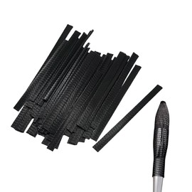VASANA 50Pcs 12cm/4.7inch Length Black Plastic Mesh Makeup Brush Protector Expandable Mesh Sleeve Covers Cosmetic Beauty Brush Net Guard for Storage Travel (Not include Brushes)