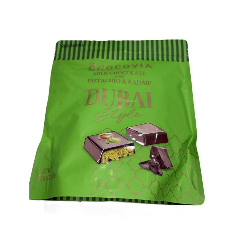 Dubai Style Milk Chocolate with Pistachio & Kadaif, 15.87 Ounces