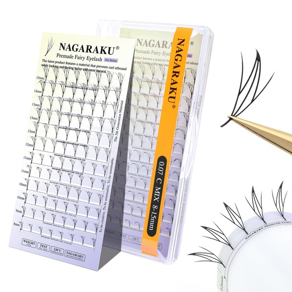 NAGARAKU Comic Fairy Eyelashes, 96 Fans Clover & Y Eyelash