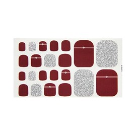 Generic 22Pcs Blue Glitter Silver Gold Stripes Lines Toe Nail Wraps Stickers H062 Nail Wraps Stickers Manicure Supplies for Women Nails Full Long Lasting Easy Apply and Remove