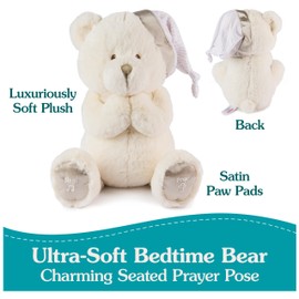 GUND Animated Goodnight Prayer Bear, Spiritual Plush Teddy Bear, Sensory Toy Stuffed Animal for Ages 0 and Up, Cream, 11"