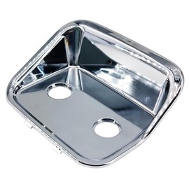 ASTAMOTOR 68345 Chrome Brake Valve Plate Fit for Peterbilt 357 378 379 385 386 389, Plastic