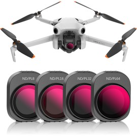 FPVtosky Mini 4 Pro ND Filter Set, Multi-Coated ND Filters, CPL Filter Kit for DJI Mini 4 Pro Drone Accessories(ND8/PL, ND16/PL, ND32/PL, ND64/PL)