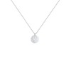Elli Women's Necklace Plate Pendant Hammered in 925 Sterling Silver,