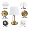 Kakanuo Mini Cordless Table Lamp Gold - 1 Pack 4000mAH