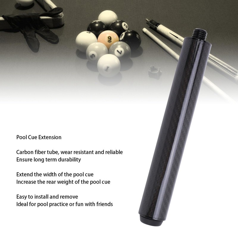 pool cue extender,carbon fiber billiard extension for universal cue stick,telescopic