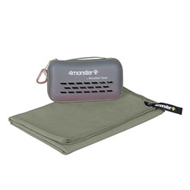 4Monster Microfibre Travel Towel Quick Dry, Lightweight Gym Towel Ultra Soft, Super Absorbent Compact Camping Towel for Sports Gym Beach Camping Yoga Swimming Hiking