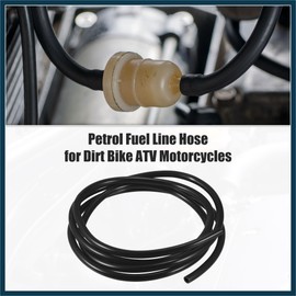 TUCKBOLD 0.31''x79'' 8mm x 2m Tubing Carburetor Fuel Vent Line Universal Gas Line Petrol Hose Tube for ATV Dirt Bike Go Kart Moped Pocket Bike Scooter Black Automotive Parts