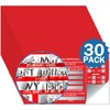 PUNCHMAN 30 Pack Red Aluminum Self-Adhesive Labels - Permanent Organizational