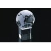 CHH Crystal World Globe 80mm with Square Base
