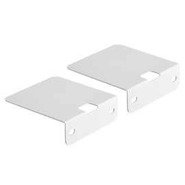 sourcing map Floating Speaker Shelves, Metal Speaker Wall Support Studio Monitor Speaker Bookshelf Stand White Pack of 2