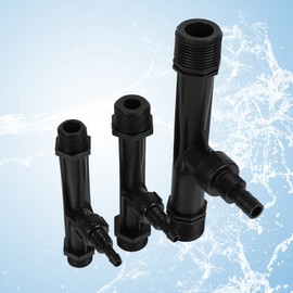 Horoper Mixing Venturi Injector Tube, Fertilizer Injector for Drip Irrigation Switch Water Tube Kit, 1/2"" 3/4” 1” Inch Irrigation Tube Fertilizer Mixer Injector Agriculture Tool Plastic (G1/2 Inch)