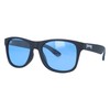 Slasher 1013 Unisex Sunglasses (Square) Fashionable Glasses, BK-LBL (Polarized)