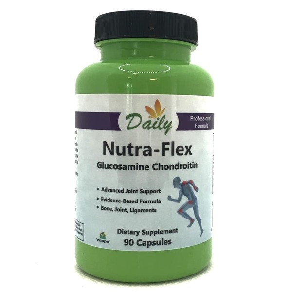 Daily's Nutra-Flex™ (Glucosamine from Non-GMO Corn & Chondroitin Blend, No Excipients, Gluten Free, Soy Free, 90 Vegetarian Capsules)