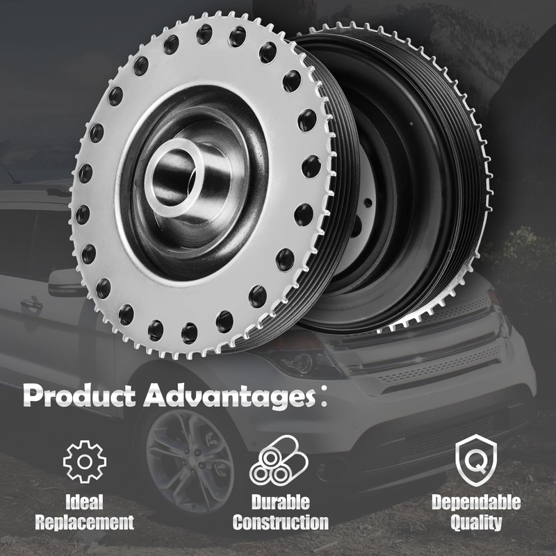 594-761 Engine Harmonic Balancer Crankshaft Pulley Compatible with Ford Explorer