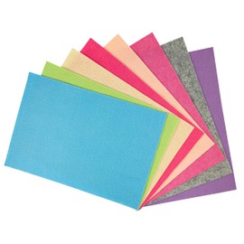 Interdruk - Felt Sheets - DIY Textile Fabrics Craft - 8 x A4 Sheets - Pastel Colours