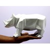 eSplanade RHINO White Resin Showpiece Figurine Home Decor 10" Length