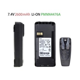 PMNN4476A Battery 2600mAh Walkie Talkie Rechargeable Battery for Motorola CP1200 CP1300 CP1600 EP350 CP185 Radio Battery with Belt Clip