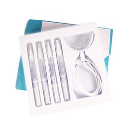 Deluxe Teeth Whitening Pen Kit Made in The USA with iLED/LED Technology & Carbamide Peroxide Tooth Whitening Gel (4 Carb Pens iLed, 44% Whitening Gel)