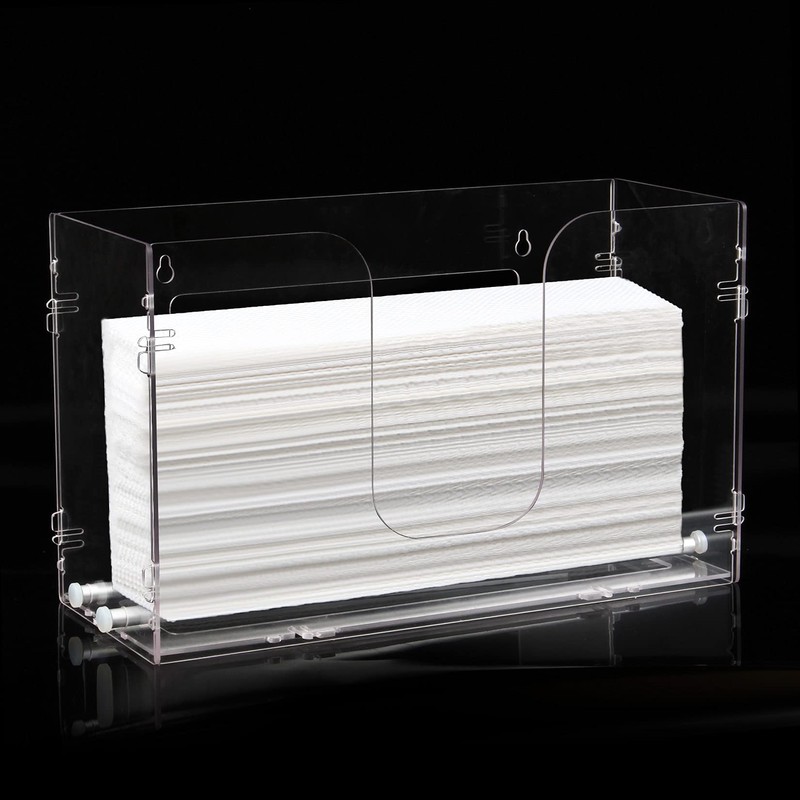 Evron Paper Towel Dispenser Countertop & Wall Mount Clear One-Hand