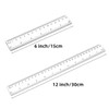 2 Pack Plastic Ruler 12 Inch and 6 inch Clear