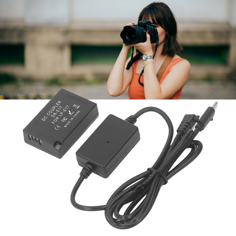 LP E17 Dummy Battery DR E17 DC Coupler with Type