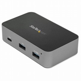 StarTech.com USB-C Hub 3 Ports with Ethernet Network Port USB 3.1 Gen 2 10Gbps to 2x USB-A and 1x USB-C - Power Supply - (HB31C2A1CGS)
