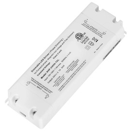 50W Dimmable LED Driver 24V, 120V AC to 24V DC Dimmable Transformer Power Supply Adapter, 50W Triac LED Dimming Driver, Electric Power Supply Compatible with lutron, leviton Dimmers