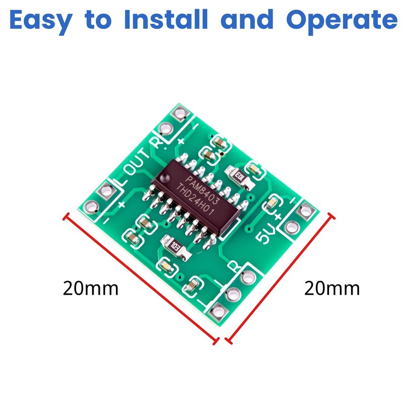LAOMAO PAM8403 Mini Amplifier Module for DIY Audio - 5V