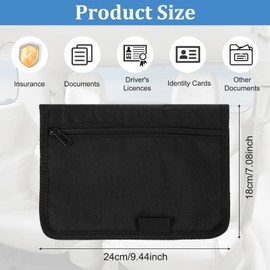 BOHUIZ Vehicle Folder Document Folder A5, Car Glove Box Organiser, Board Folder, Car Owner's Manual Wallet, Portable Manual Bag for Card Registration, File Organiser