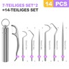 ZeriLion 14pcs Stainless Steel Toothpick Set - Reusable Metal Toothpicks