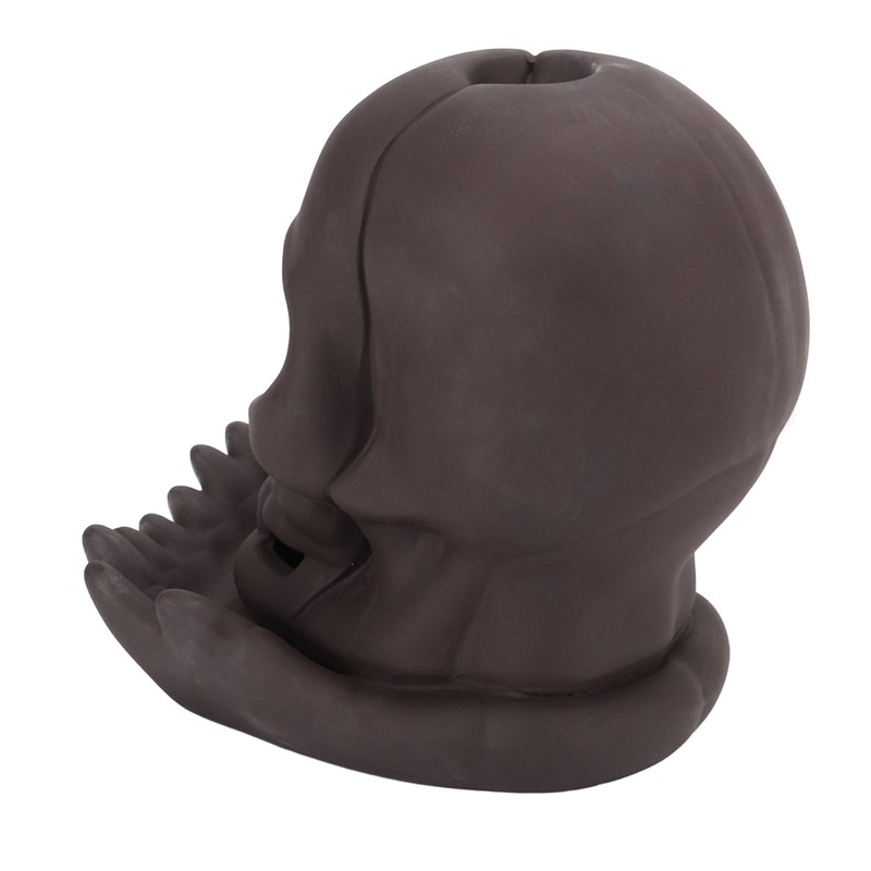 Backflow Incense Burner Purple Sands LED Light Skull Head Design