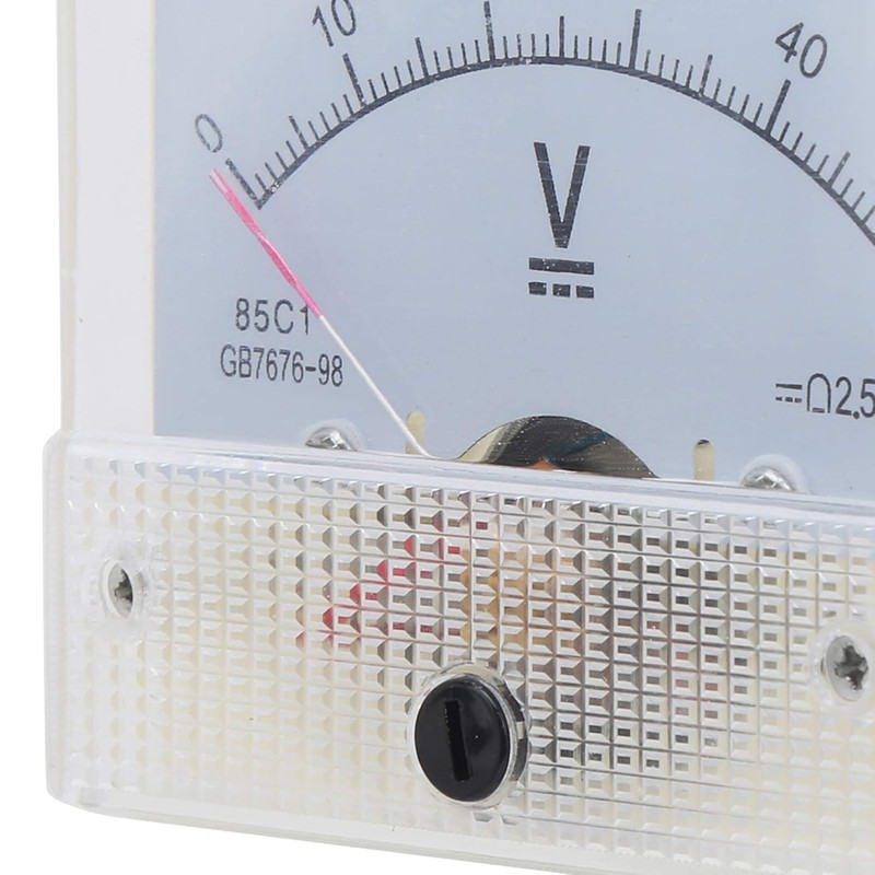 85C1 Voltímetro DC 0-50V Panel para Monitoreo de Voltaje de