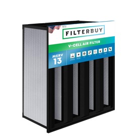 Filterbuy 20x24x12 4V-Cell Air Filter MERV 13 HVAC Replacement (1-Pack)