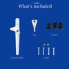 XFORT Locking Cockspur Window Handle Installation Kit in White, Right
