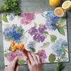 FIRST DAWN Glass Cutting Board/Counter Saver 12""x15"", Multi Hydrangea, Large