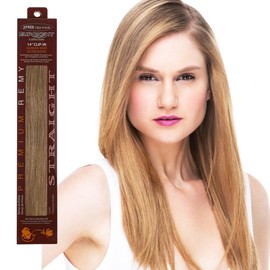 JULY SALE- EURONEXT Clip in hair extensions, 100% Remy human hair, 14 inches, Straight, Curly, Light Caramel