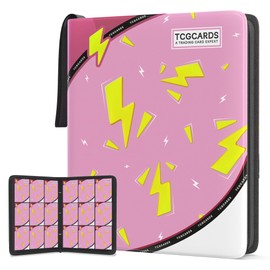 Trading Card Binder 9 Pocket，Card Binder 900 Pockets Card Book Holder Cards with 50 Removable Sleeves，3-Ring Zip Design MTG/TCG/Sport Collectible Trading Card Albums Gifts for Boys and Girls (Pink)