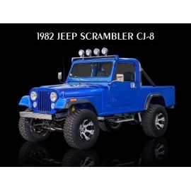 1982 Jeep Scrambler CJ-8 in Blue Metal Sign: 9x12" & Free Shipping