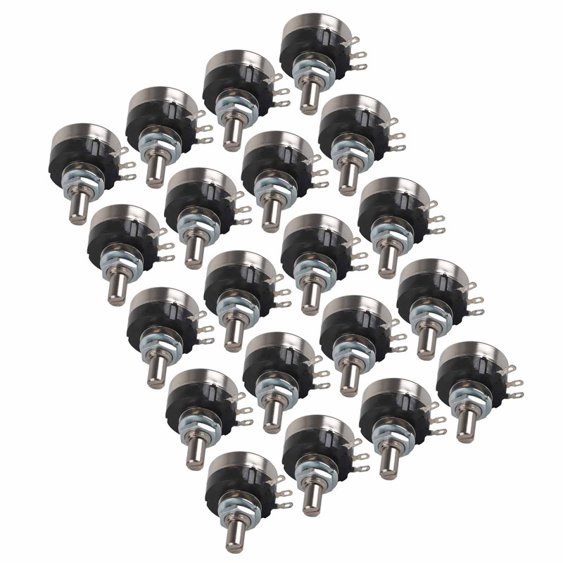 20Pcs Potentiometer Carbon Film Single Turn Accessory Set Kit for