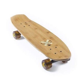 Arbor Pocket Rocket Bamboo Collection Cruiser Skateboard Bundled with Swell Skate Tool + Crate White Shark Sticker