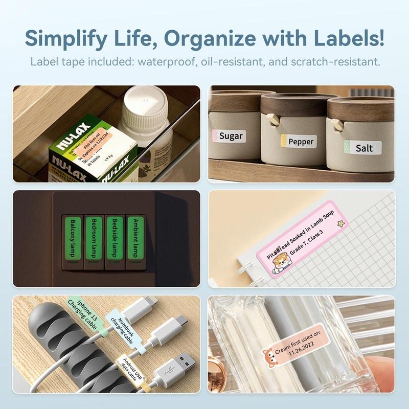 Niimbot D11-H Label Maker with Tape, Portable Wireless Connection Label