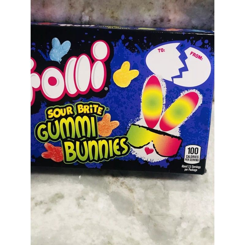 Trolli-Sour Brite Gummy Bunnies Gummy Candy-3oz bag. New-Easter. See Below