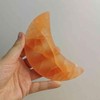 NKlaus Peach Selenite Moon Plate 11 x 6 cm -